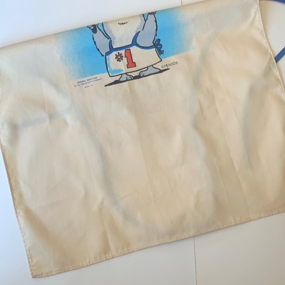 Vintage Shoebox Greetings Hallmark CMoore Father Cooks Best Canvas BBQ Apron - Picture 2 of 9